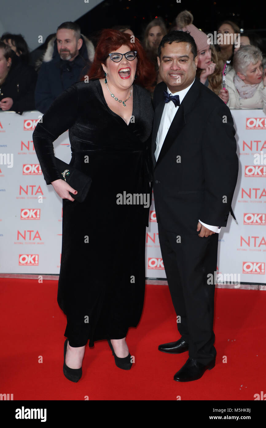 La National TV Awards 2018 - Arrivi con: Jenny Ryan, Paolo Sinha dove: Londra, Regno Unito quando: 23 Gen 2018 Credit: Lia Toby/WENN.com Foto Stock