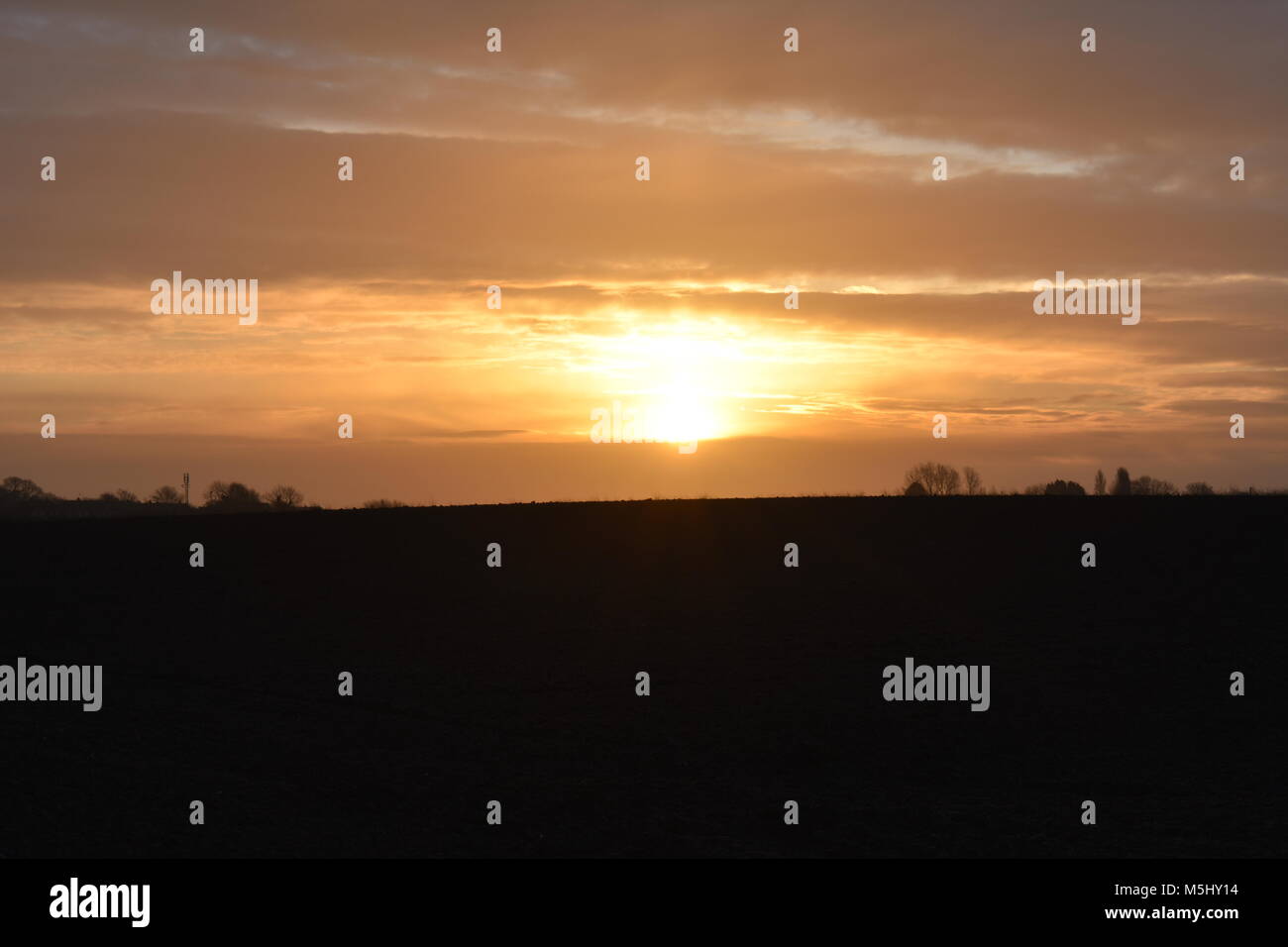 Sun Rise in British lato paese Foto Stock