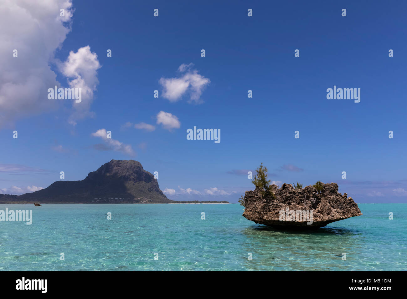 Maurizio, Oceano Indiano, Le Morne e montagna Le Morne Brabant, roccia di cristallo Foto Stock