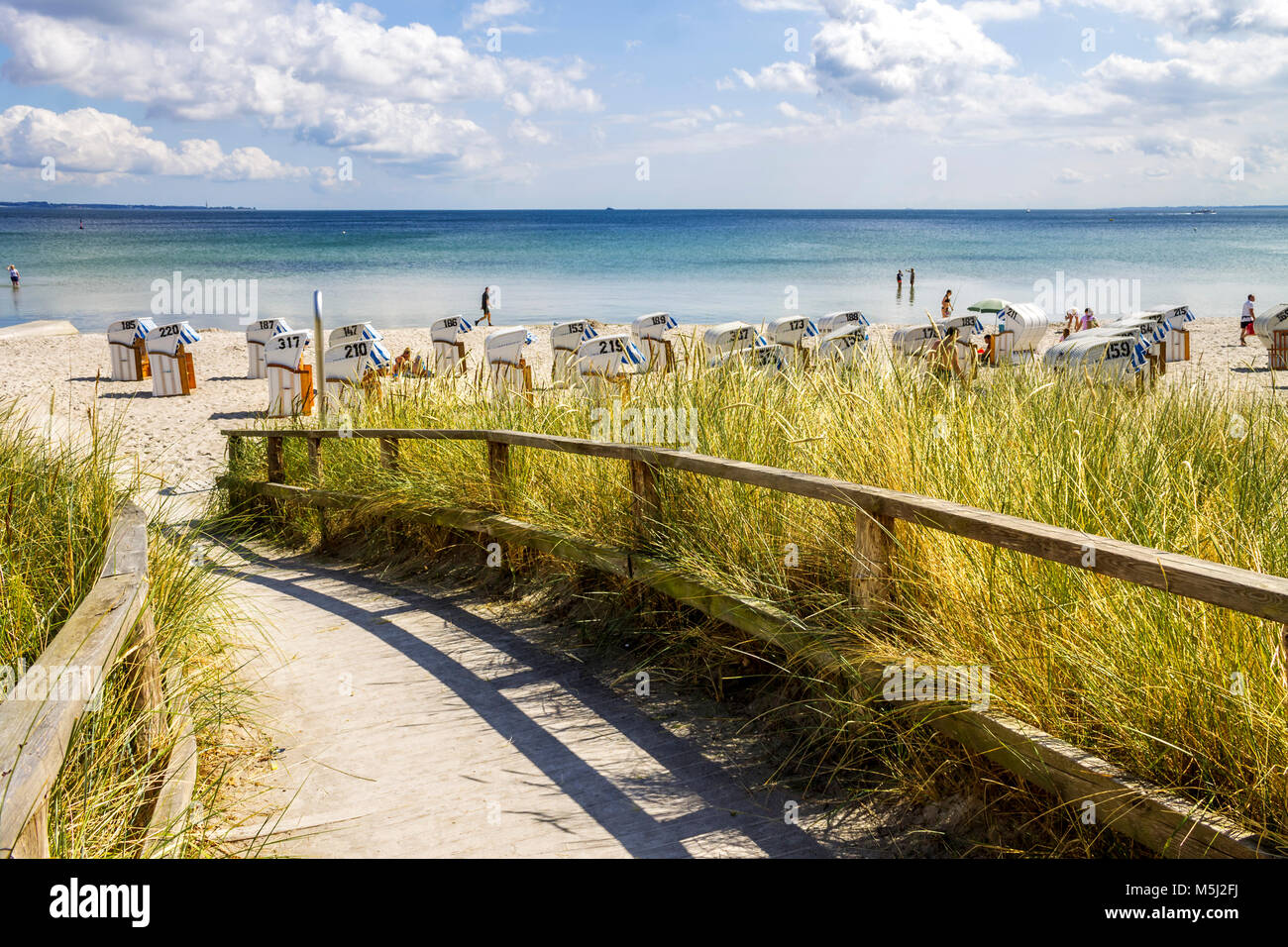 Germania, Schleswig-Holstein, Scharbeutz, resort costiero, spiaggia Foto Stock