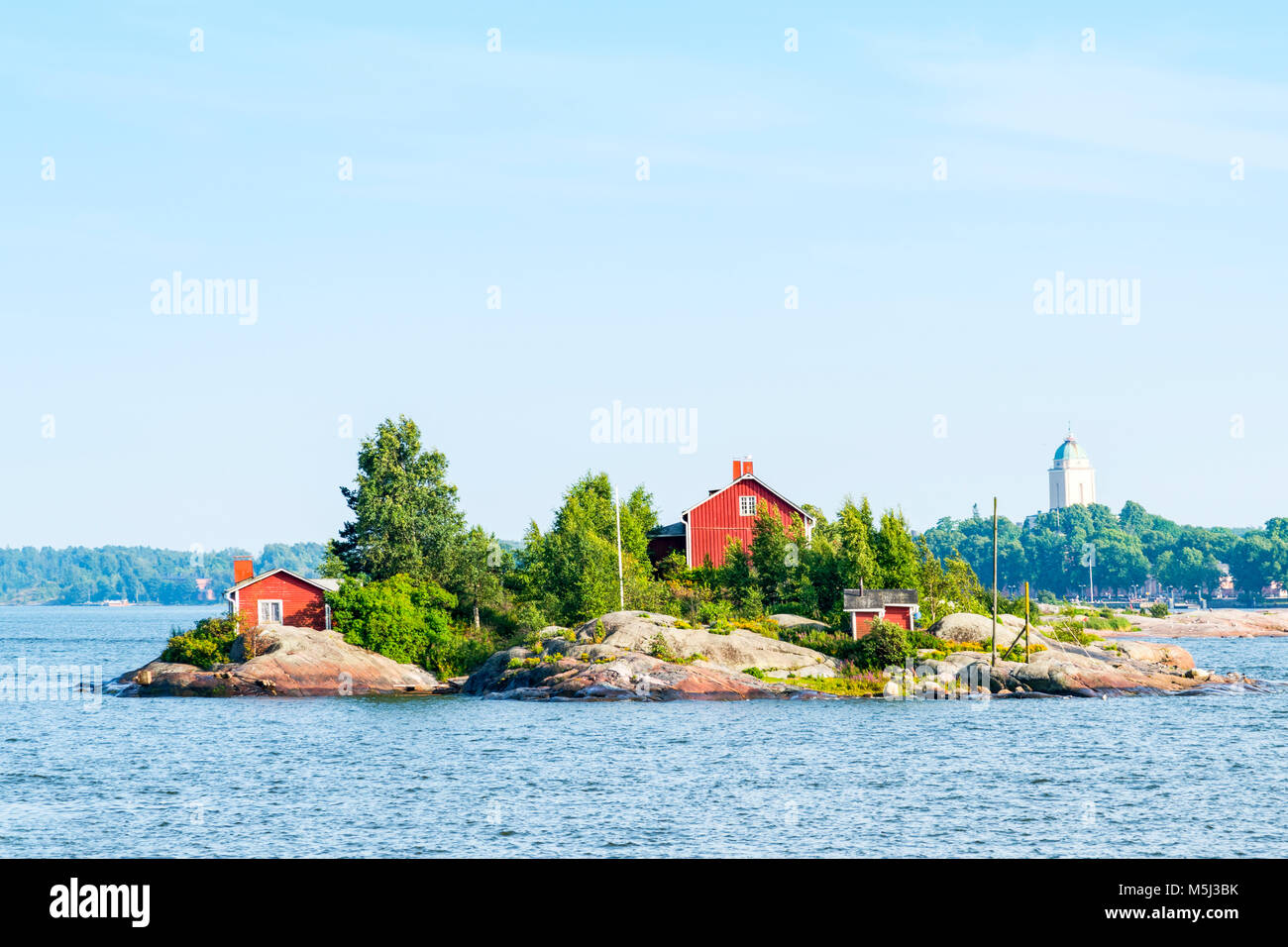 Finlandia, Helsinki, una piccola isola Foto Stock