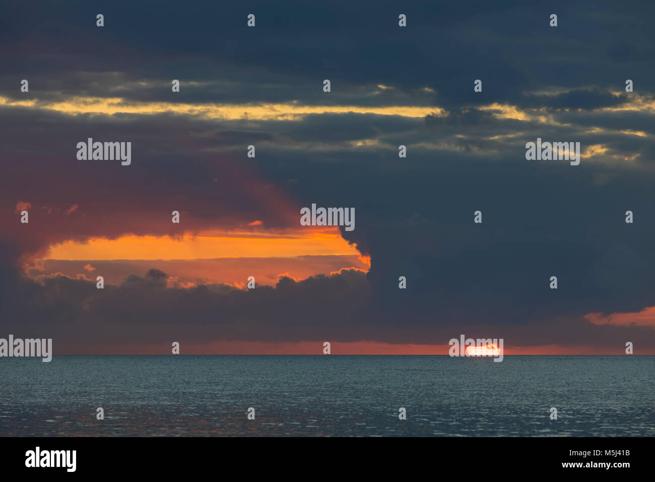 Maurizio, Oceano Indiano, Riviere Noire, tramonto Foto Stock