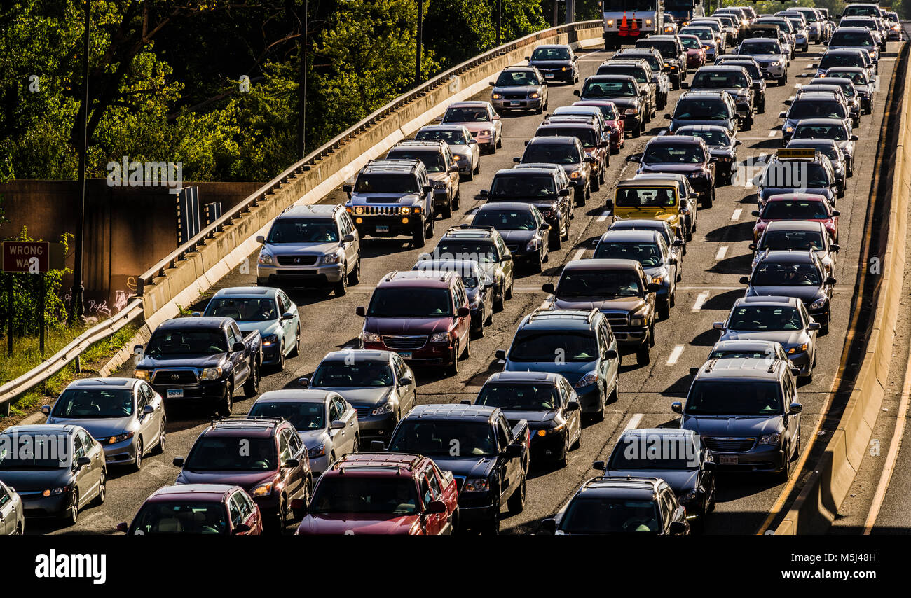 I fondatori di traffico Bridge   Hartford, Connecticut, Stati Uniti d'America Foto Stock