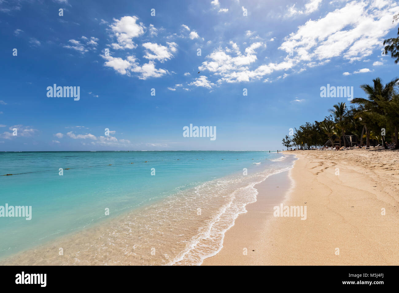 Maurizio costa sudovest, Oceano Indiano, Spiaggia di Le Morne Foto Stock