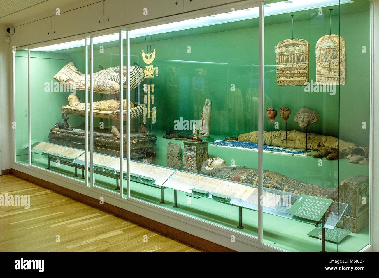 Copenaghen, Zelanda regione / Danimarca - 2017/07/26: Museo di arte antica Glyptotek - mostra di antico Egitto esemplari - sarcofago e mummie Foto Stock