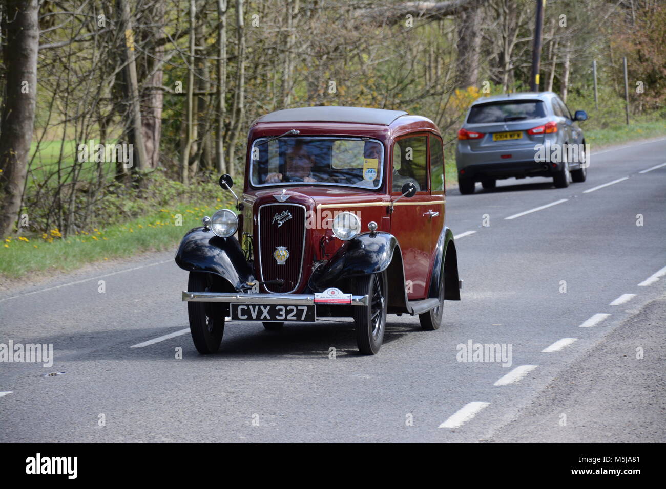 Il 19 aprile 2015. Austin 7 su Brighton run per commemorare i 110 anni della Austin Motor Company. Foto Stock