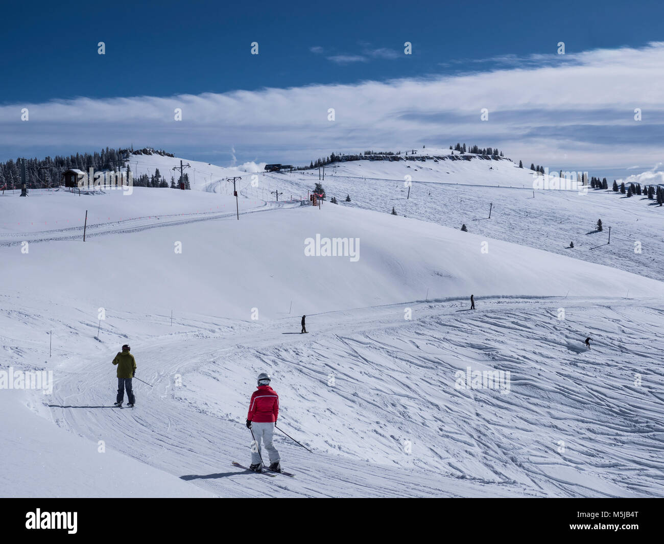 Inizio del Timberline passerella trail, inverno, Vail Ski Resort, Vail Colorado. Foto Stock