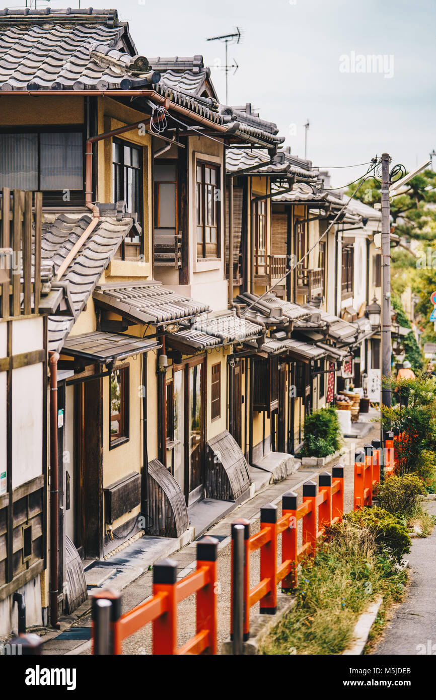 Case di Kyoto nel quartiere di Higashiyama, Giappone Foto Stock