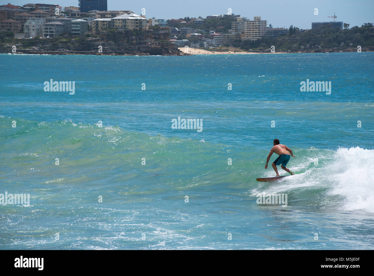 Navigazione a Manly Beach in un giorno di estate, Sydney, Australia Foto Stock