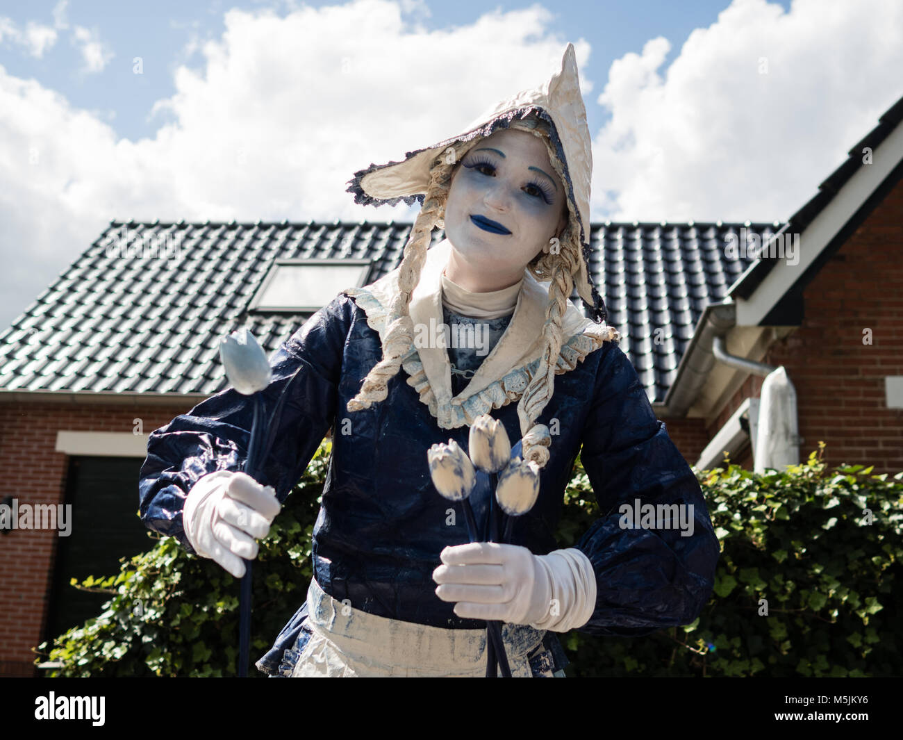 Le statue viventi Festival è stata celebrata nel villaggio olandese di roldo, nella provincia di Drenthe (Paesi Bassi). Il Festival contati con arou Foto Stock