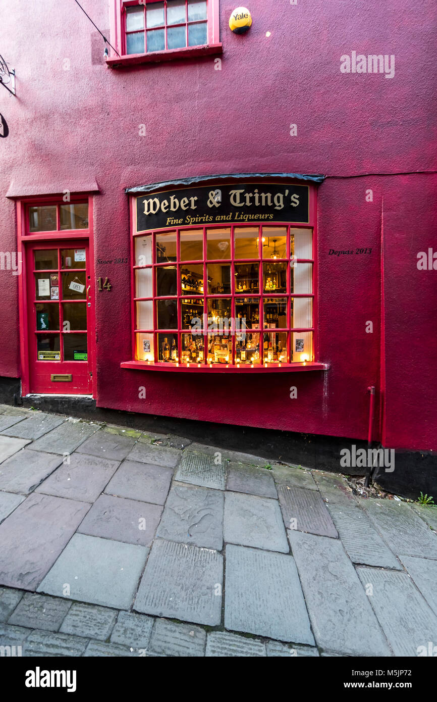 Fasi di Natale una parte vecchia della città di Bristol. Foto Stock