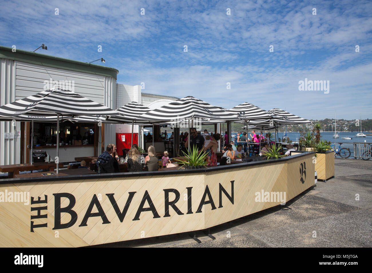 La birra bavarese cafe a Manly Beach a Sydney, Australia Foto Stock