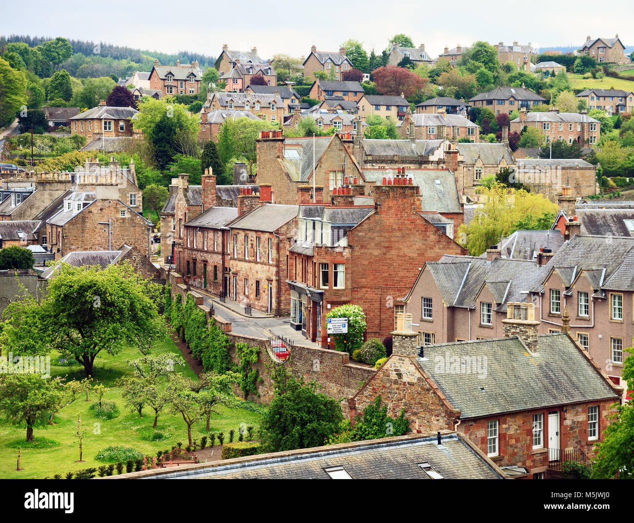 Melrose - piccola cittadina della Scottish Borders, Scotland, Regno Unito Foto Stock