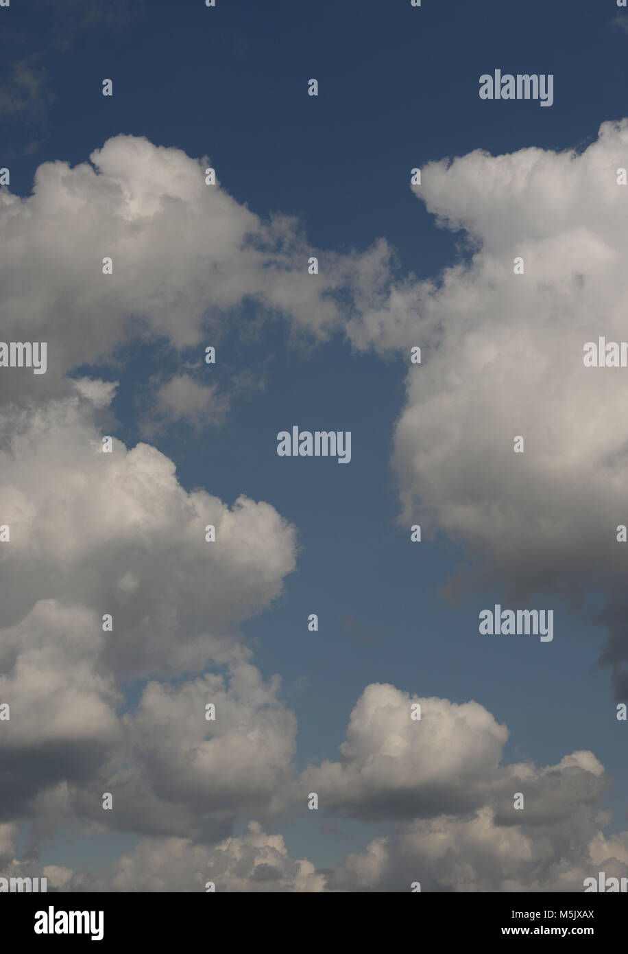 Cumulus nubi in un giorno di estate Foto Stock