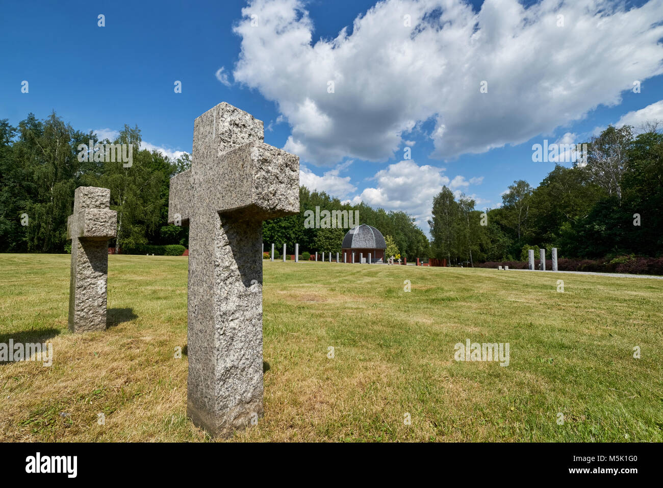 Il più grande cimitero dei soldati tedeschi in Polonia, Siemianowice Slaskie Foto Stock