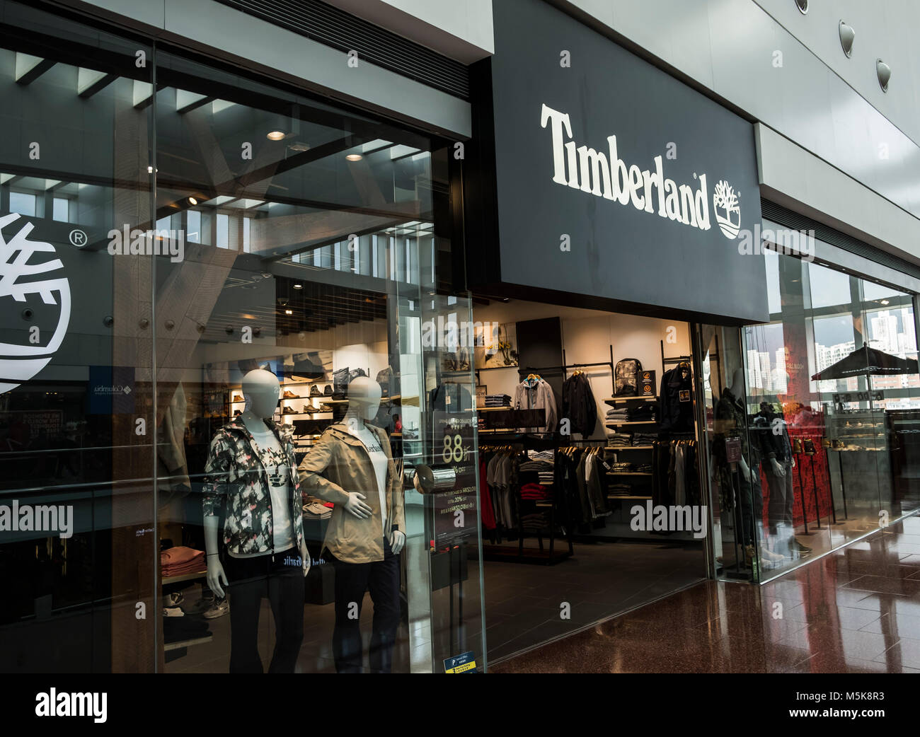 Hong Kong, febbraio 15, 2018: Timberland store in Hong Kong. Foto Stock