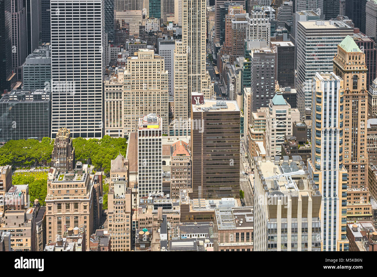 Vista aerea del cuore di Manhattan, New York City, Stati Uniti d'America. Foto Stock