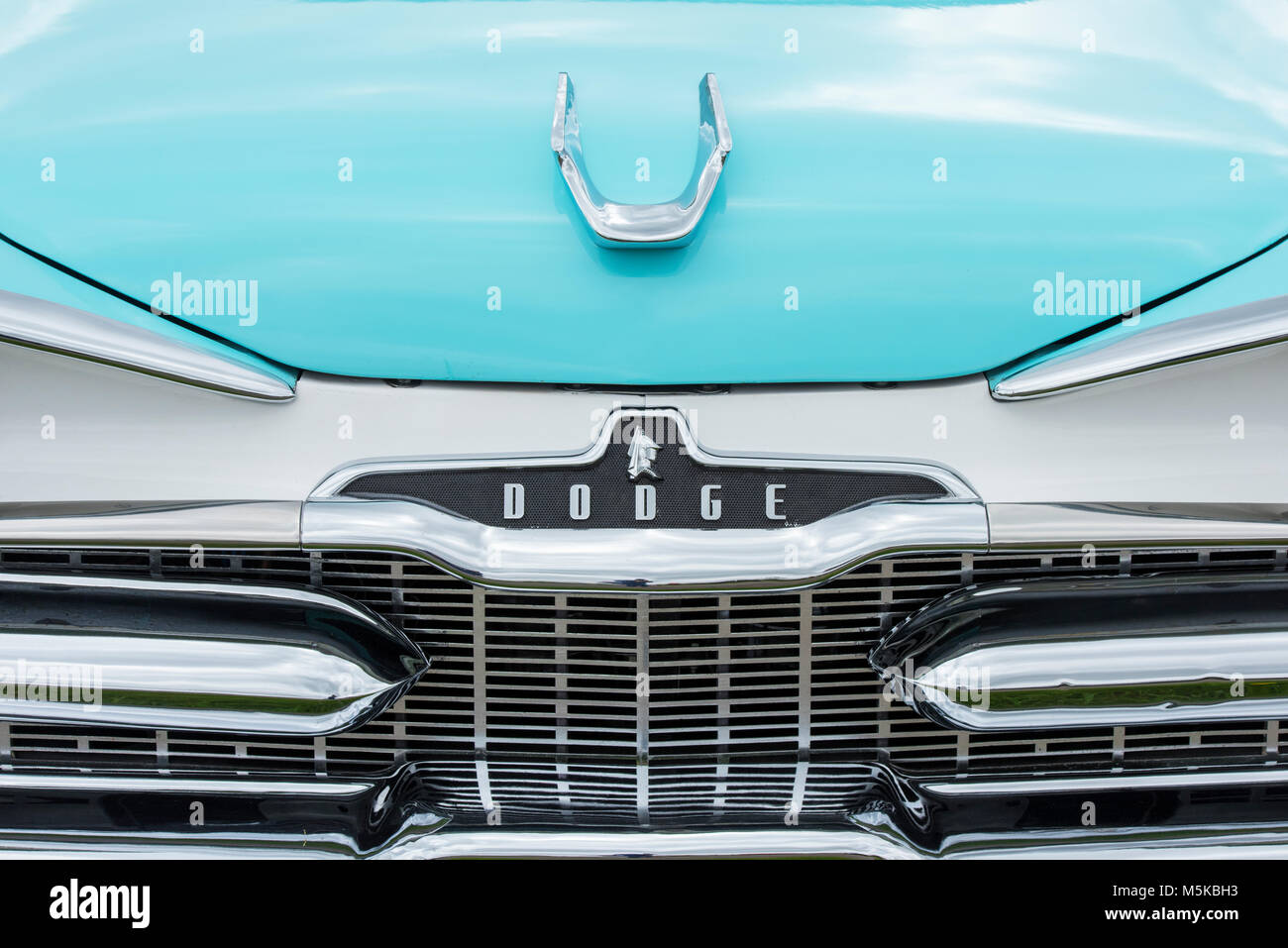 1959 Dodge Coronet front end. Classic American car Foto Stock