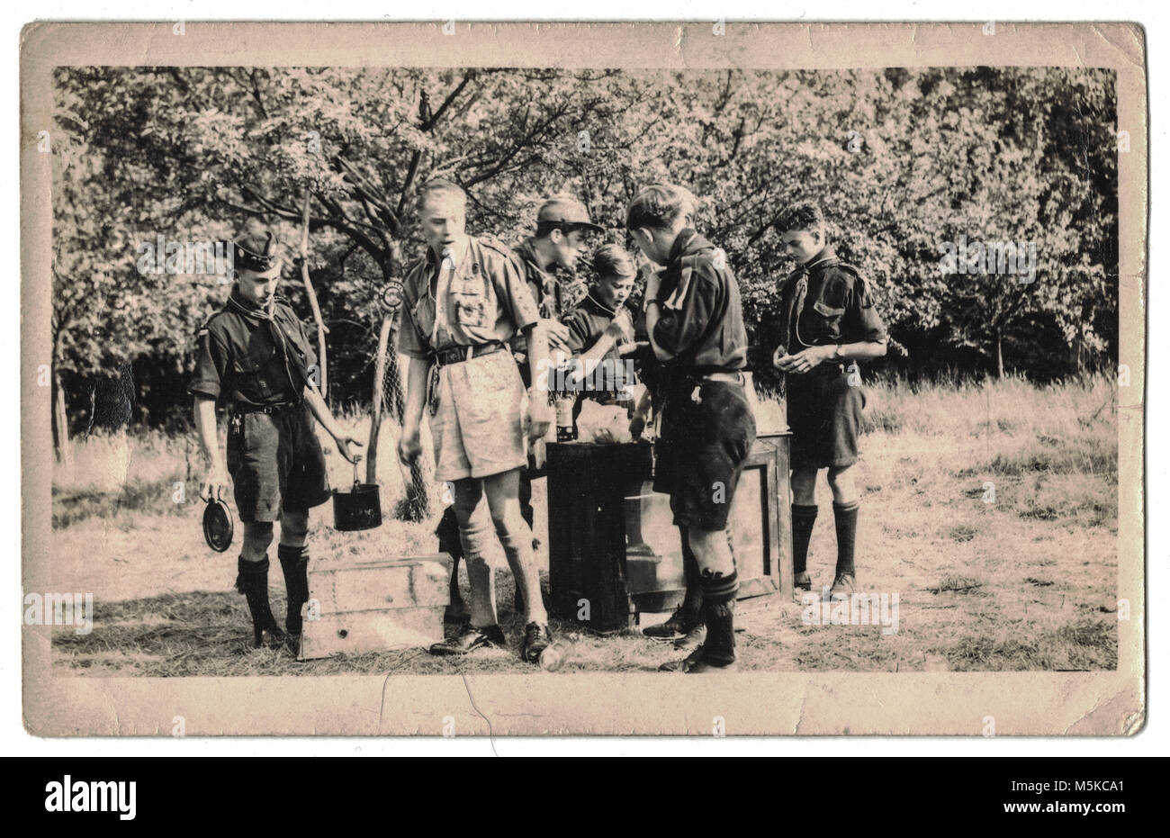 5° mondo Boy Scout Jamboree, svoltasi a Bloemendaal Vogelenzang Holland, Paesi Bassi, dal 30 luglio al 13 agosto 1937 Foto Stock
