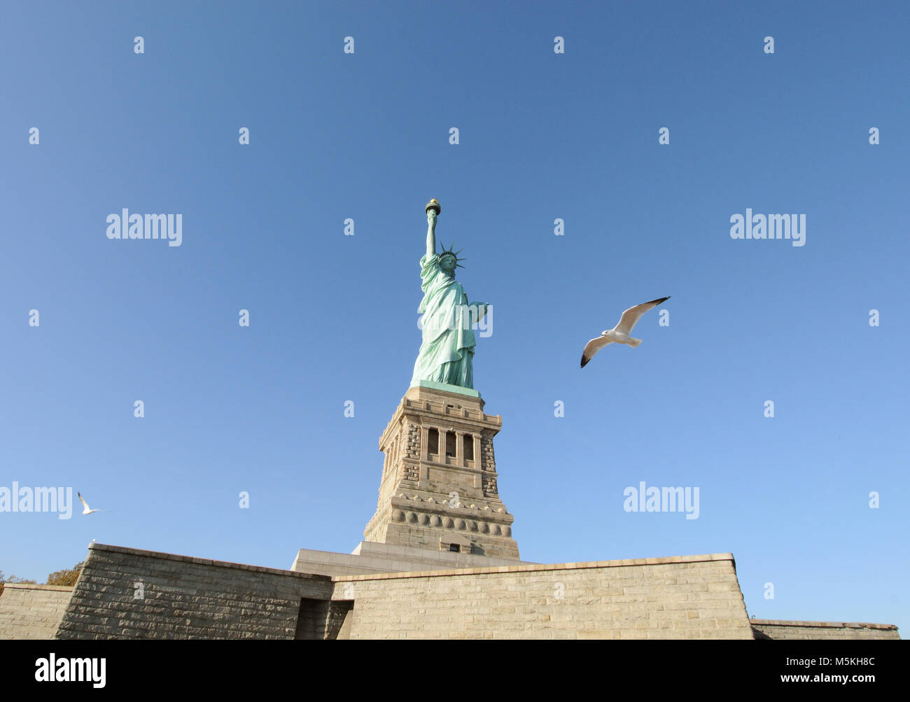 Statua della Libertà di New York City, NY, STATI UNITI D'AMERICA. Foto Stock