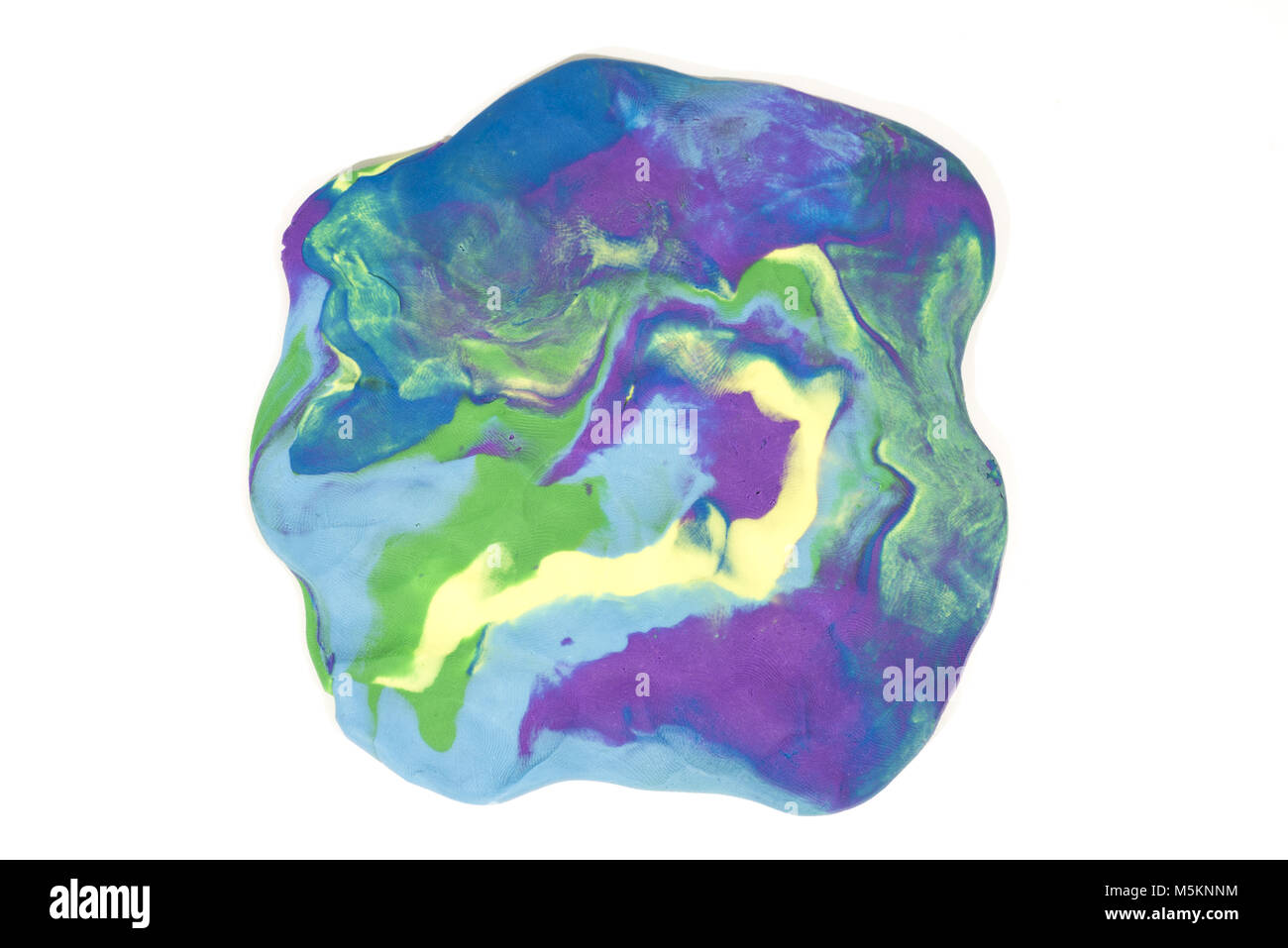 Alta qualità 3D sfondo. Sfondo astratto con impronte digitali realizzate dal gioco in argilla. Mosaico sfondo colorato. Foto Stock