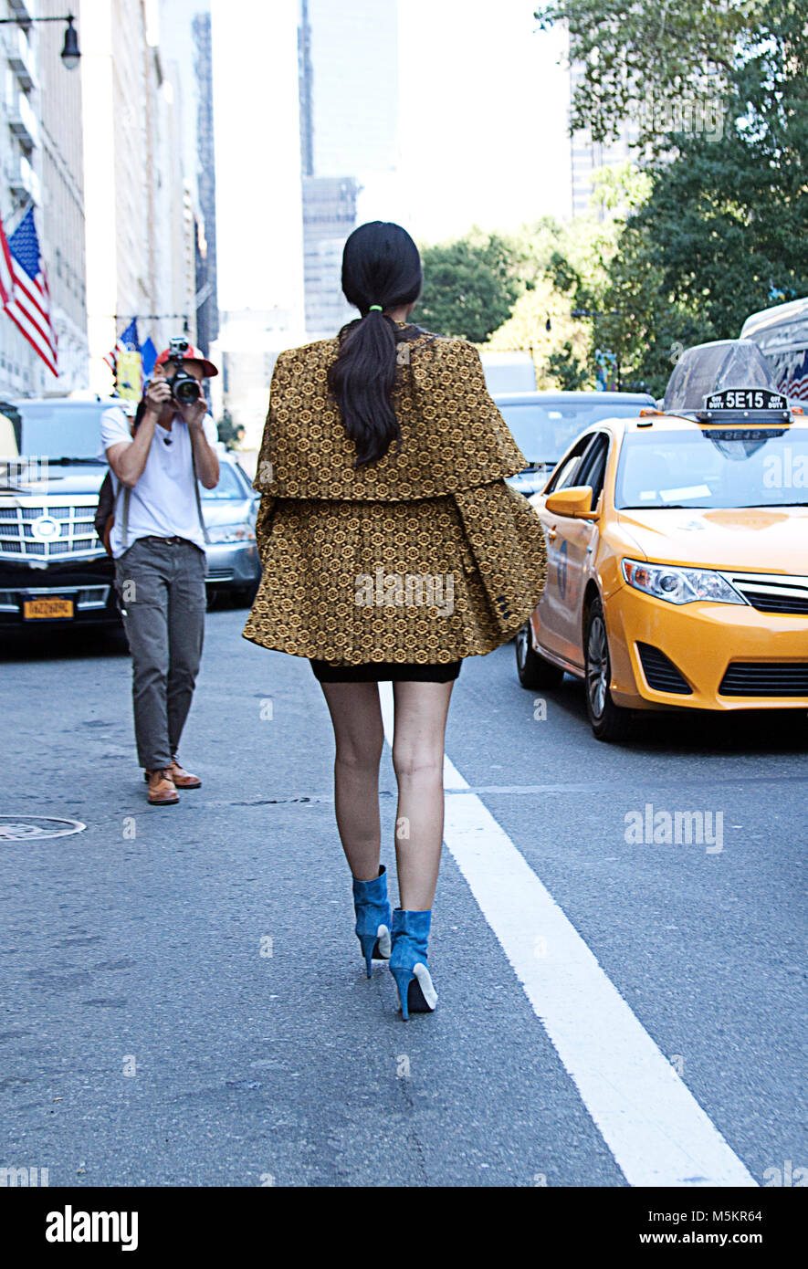 La settimana della moda autunno inverno. New York Alta società Foto Stock