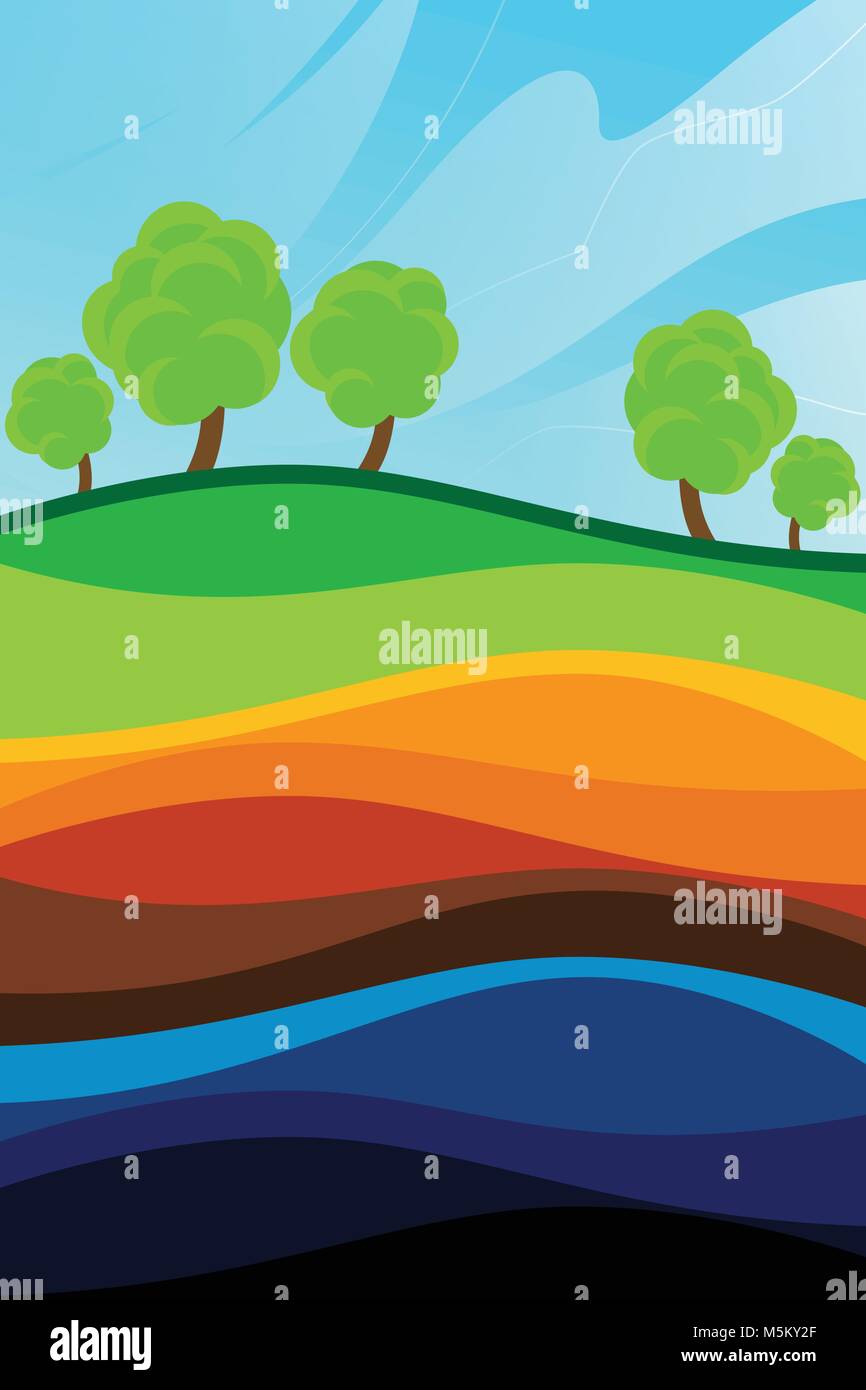 La struttura della terra. Illustrazione Vettoriale