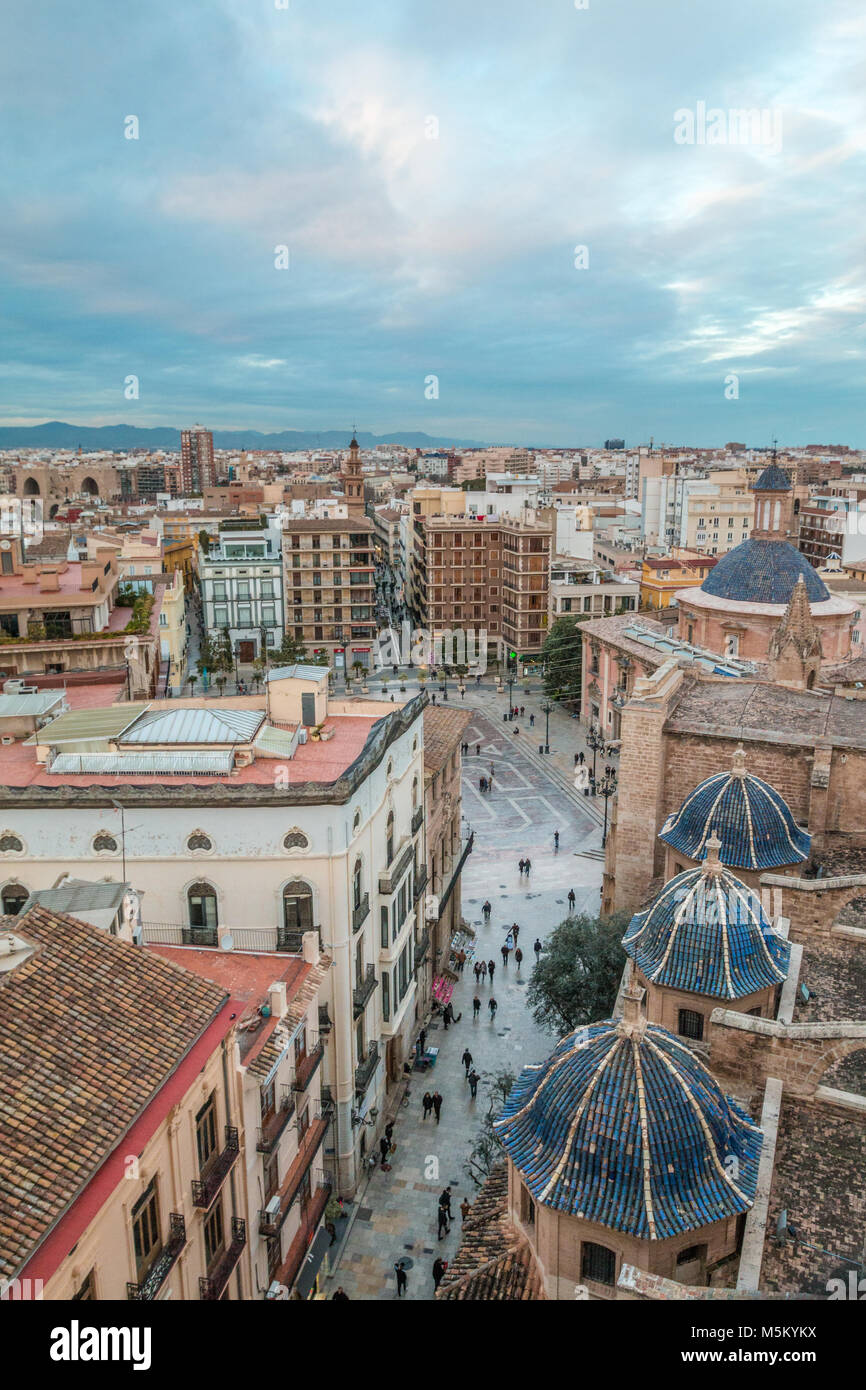 Vecchia città di Valencia in Spagna Foto Stock