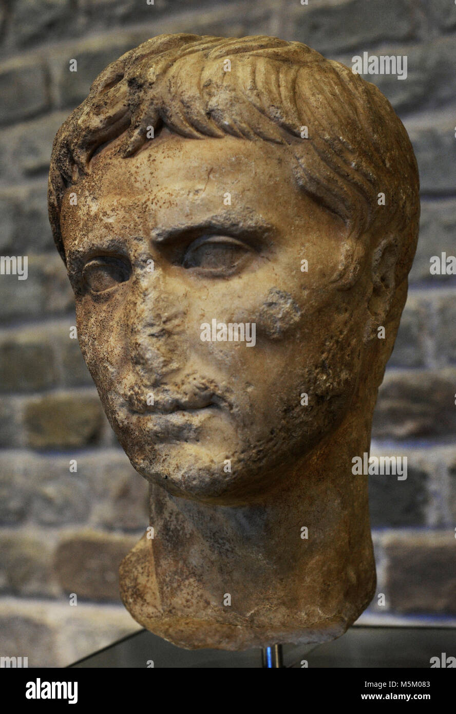 Augusto (Caio Giulio Cesare Ottaviano) (63 BC-14 AD). Imperatore romano. Ritratto di Primaporta tipo. La barba è stato aggiunto nella tarda antichità. 1 ° secolo, rimaneggiata tra il III e il IV secolo. Museo Roman-Germanic. Colonia. Germania. Foto Stock
