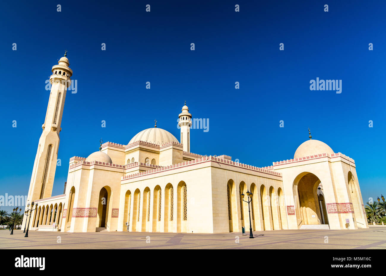 Al Fateh Grand Mosque a Manama, la capitale del Bahrain Foto Stock
