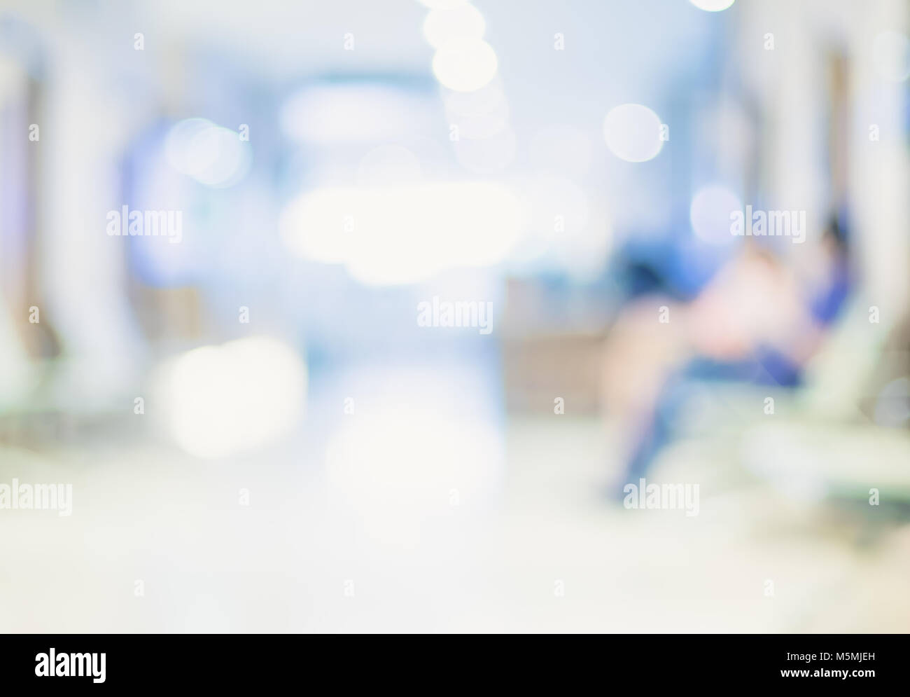 Blur sullo sfondo di paziente attesa per vedere medico all'ospedale ,abstract background. Foto Stock