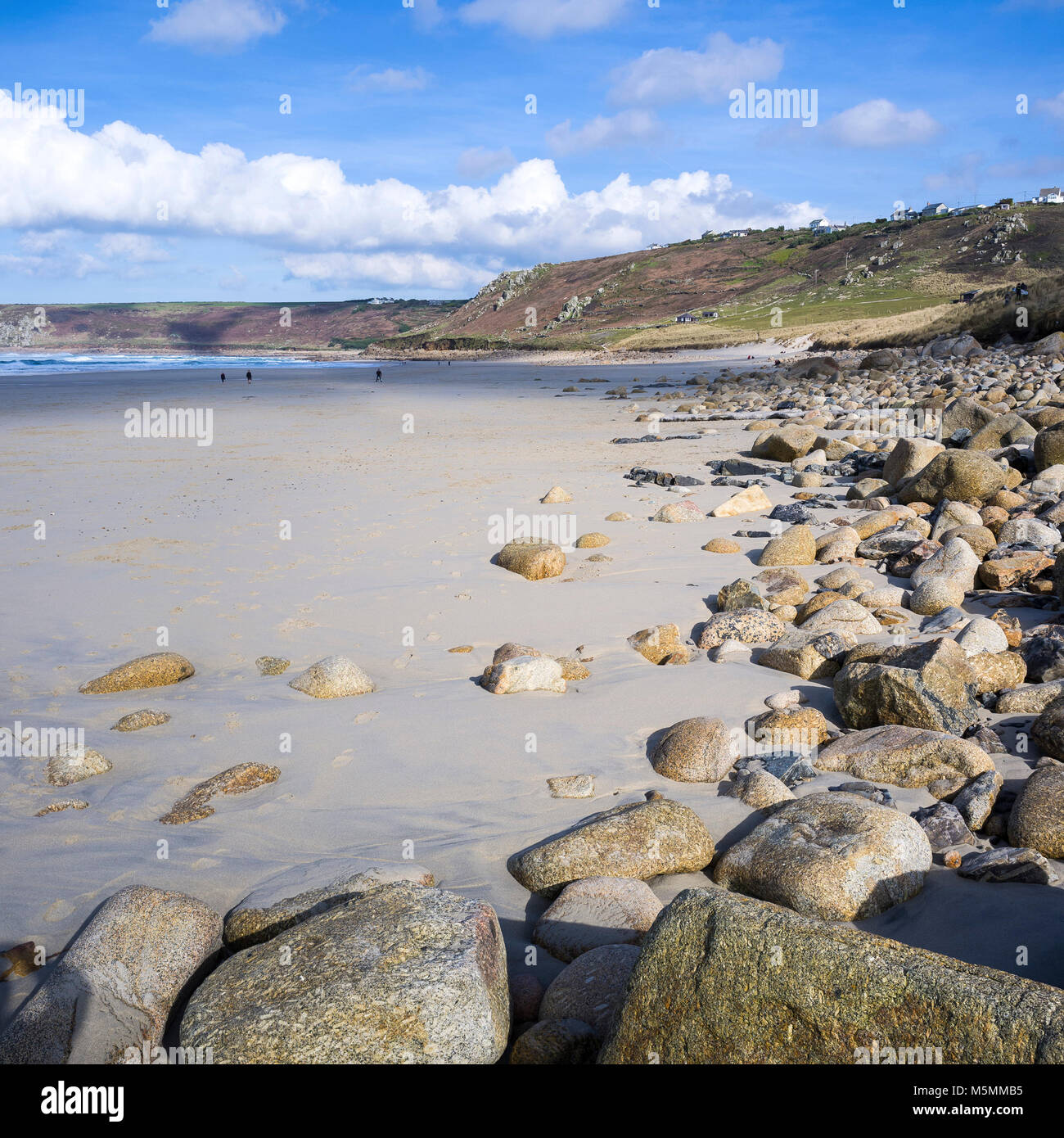 Spiaggia di Sennen Cove in Cornovaglia. Foto Stock