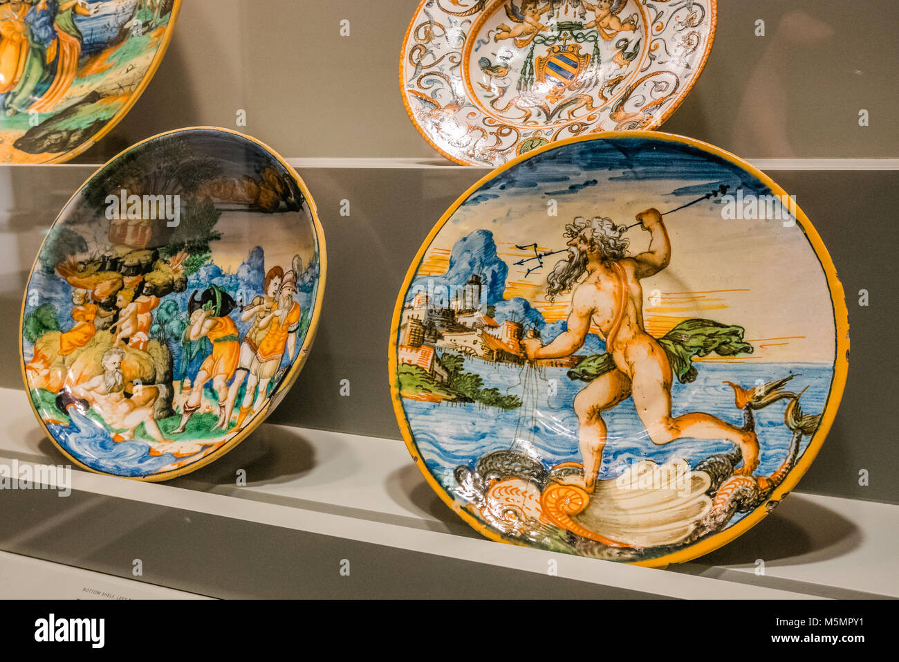 1550 italiano Cena di argilla ware Foto Stock