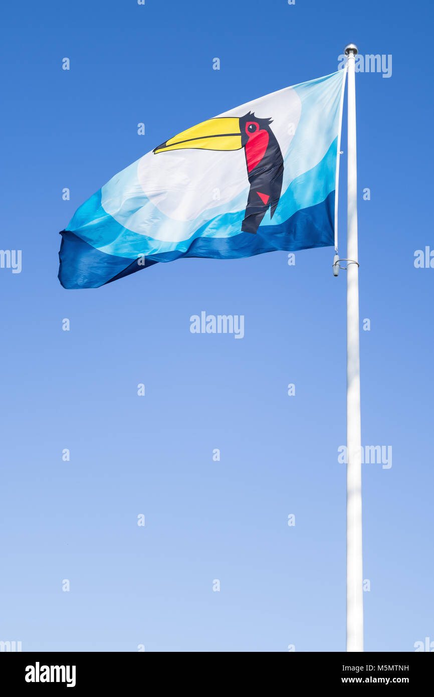 Van der Valk bandiera. Van der Valk è un olandese internazionale catena ospitalità gestito dal Van der Valk famiglia. È il più grande ospitalità olandese catena. Foto Stock