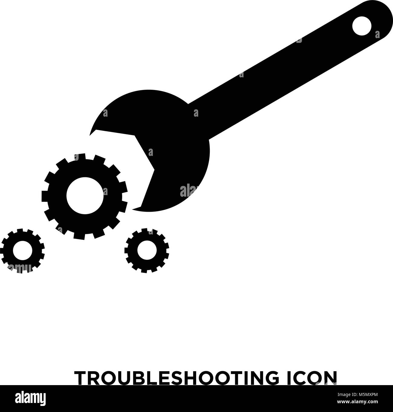 Risoluzione dei problemi di vettore di icona Illustrazione Vettoriale