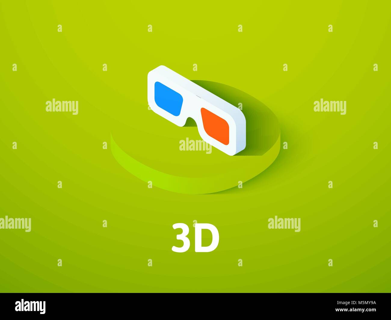 3D isometrica icona, isolato sul colore di sfondo Illustrazione Vettoriale