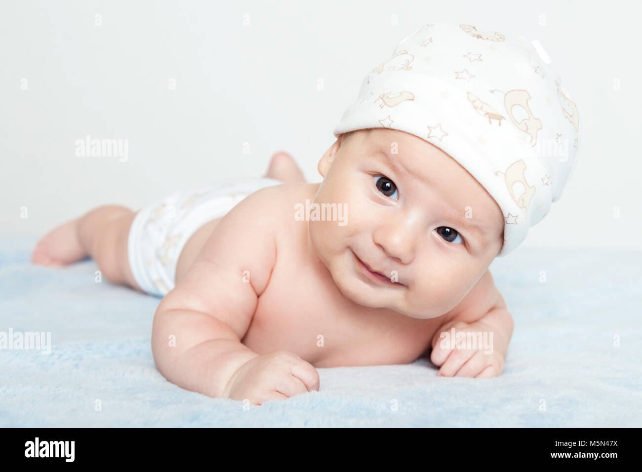 Infant. Ritratto di un bel po' di bambino. Baby closeup Foto Stock