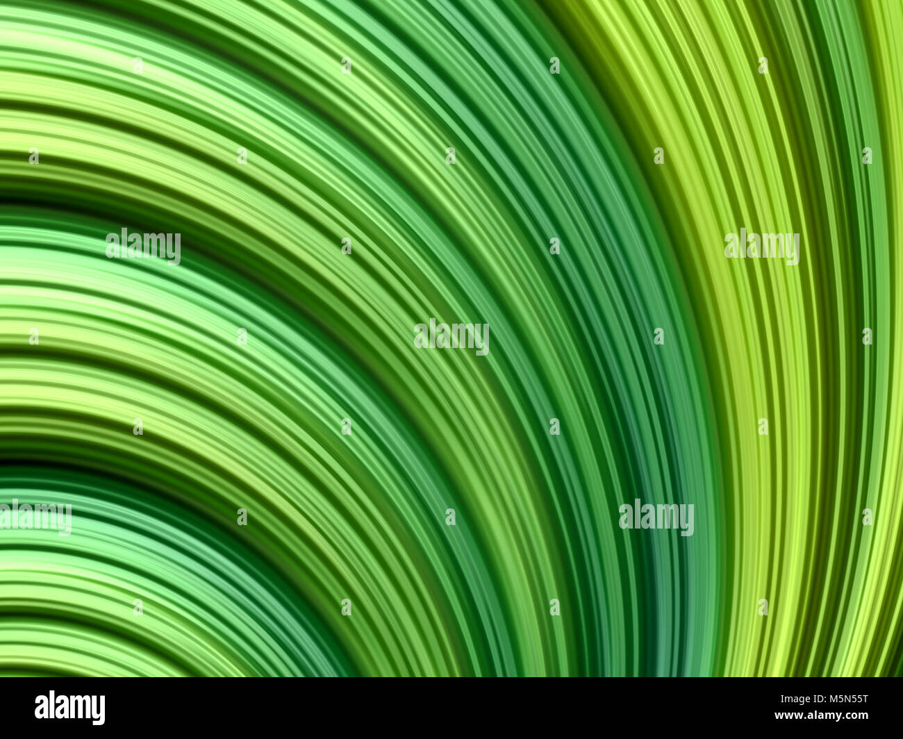 Abstract background frattale con gradiente verde linee a spirale Foto Stock