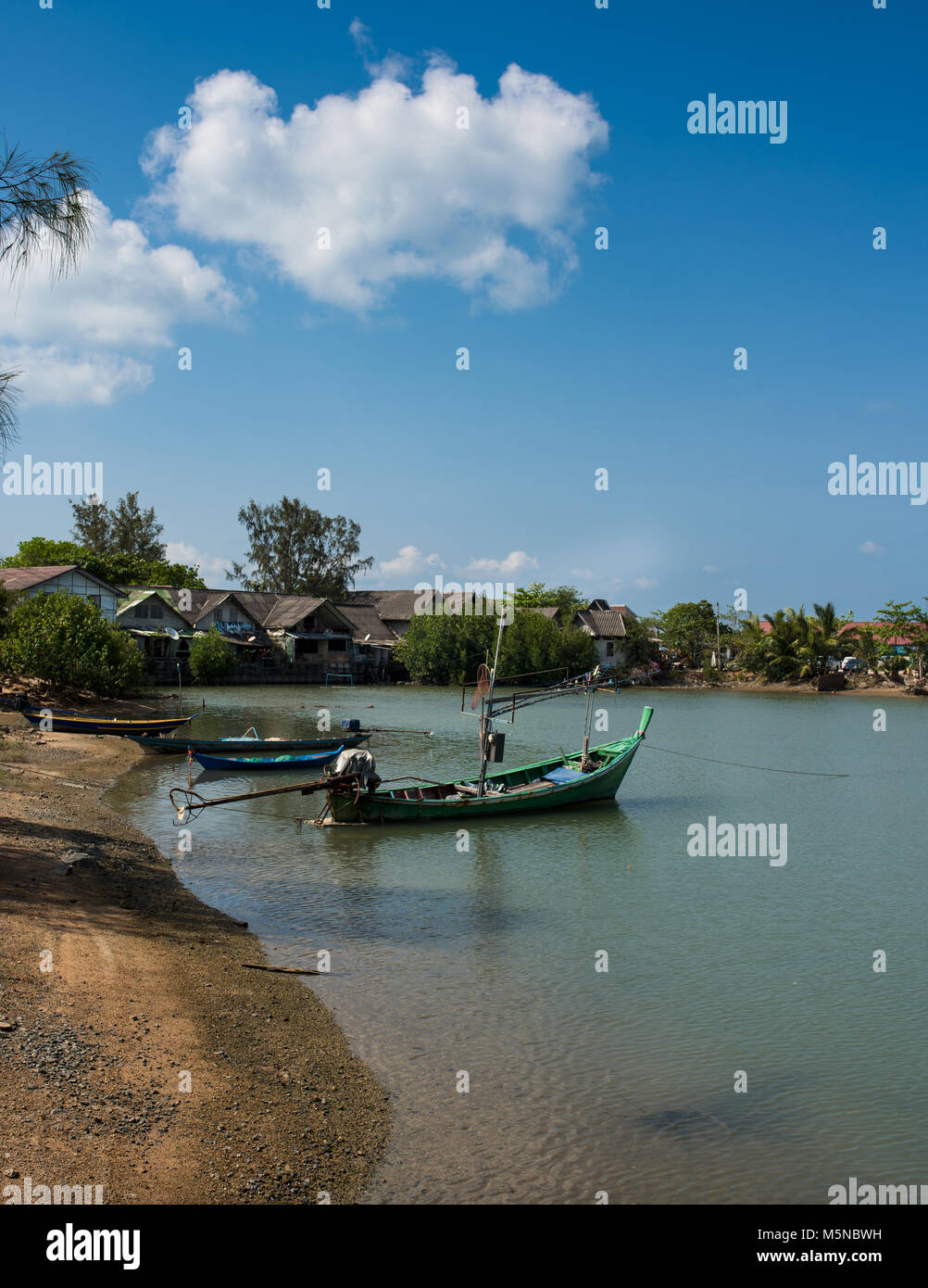 Tradizionali barche da pesca, Ko Samui - Tailandia Foto Stock