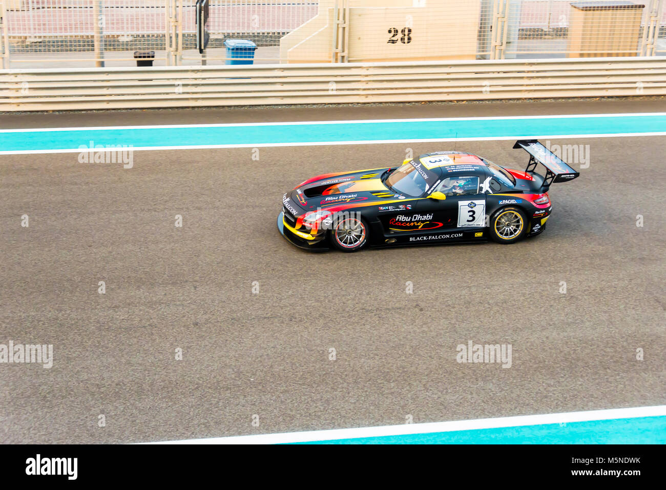 Yas Marina circuito automobilistico Auto sportiva Foto Stock