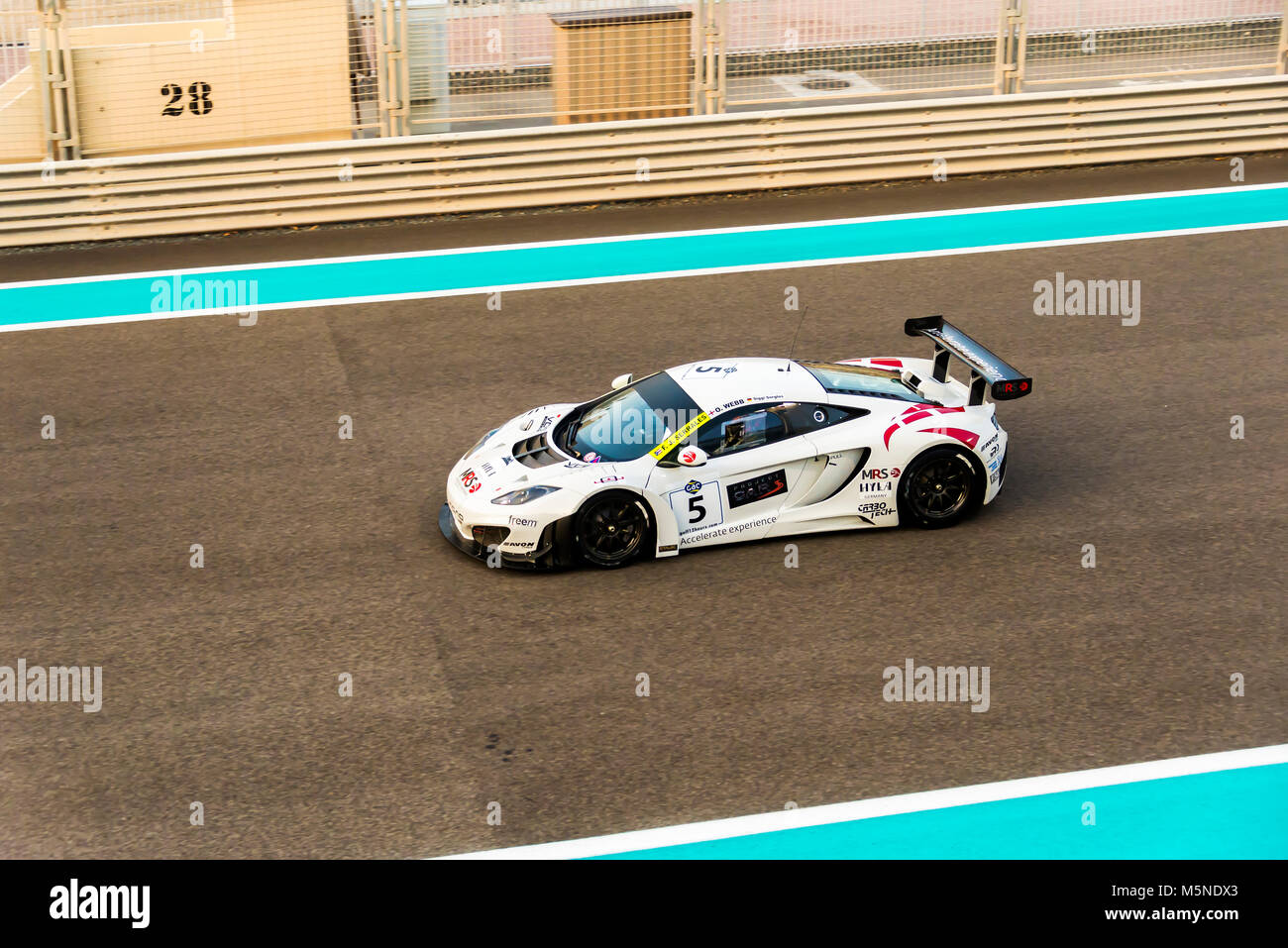 Yas Marina circuito automobilistico Auto sportiva Foto Stock