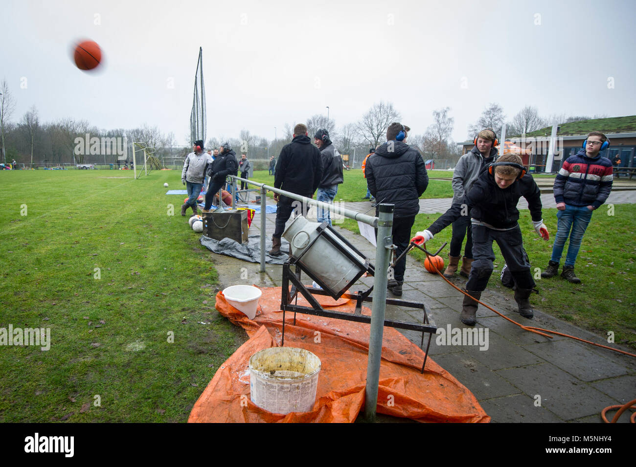 Campionato Olandese Carbide freccette, Paesi Bassi. Tiendeveen. 23-12-2017. Nederlands Kampioenschap (NK) Carbiddarten. Foto Stock