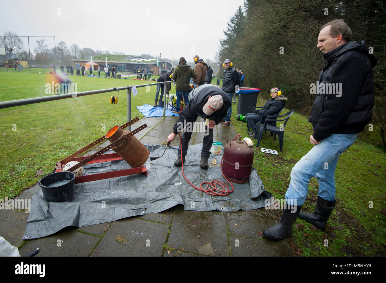 Campionato Olandese Carbide freccette, Paesi Bassi. Tiendeveen. 23-12-2017. Nederlands Kampioenschap (NK) Carbiddarten. Foto Stock