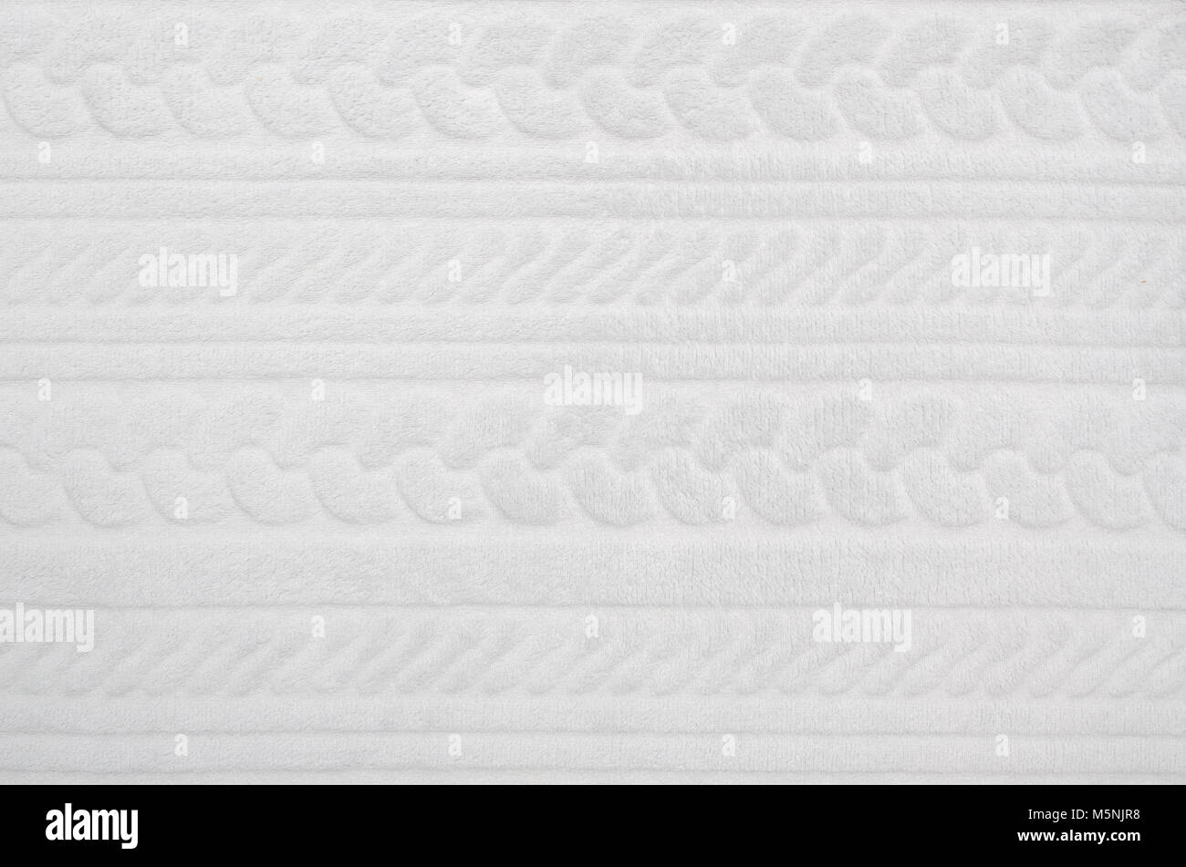Coltre bianca close up texture di sfondo o. coperta sfondo texture tessuto bianco swatch morbido design concept Foto Stock