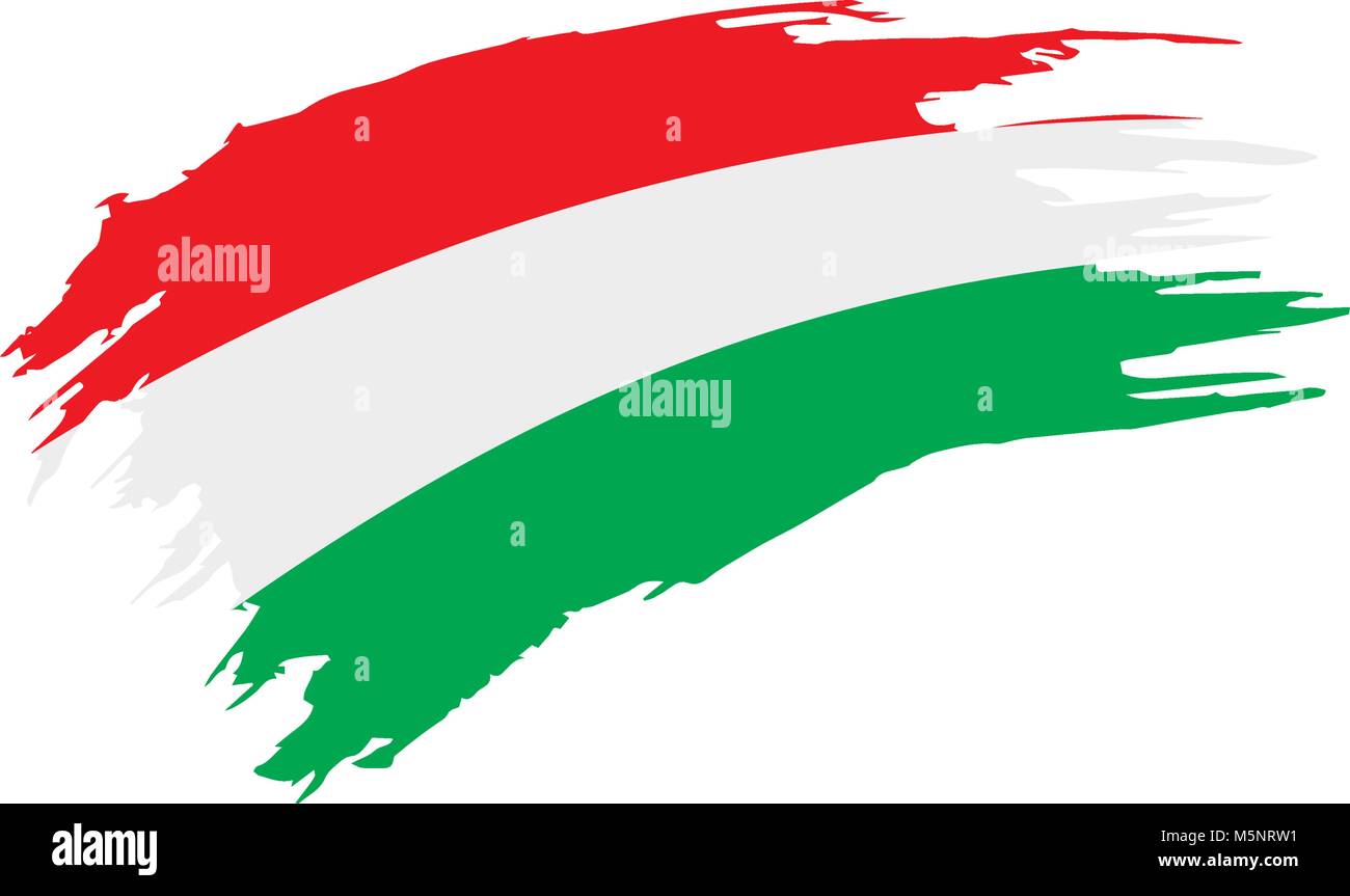 Ungheria bandiera, illustrazione vettoriale Illustrazione Vettoriale