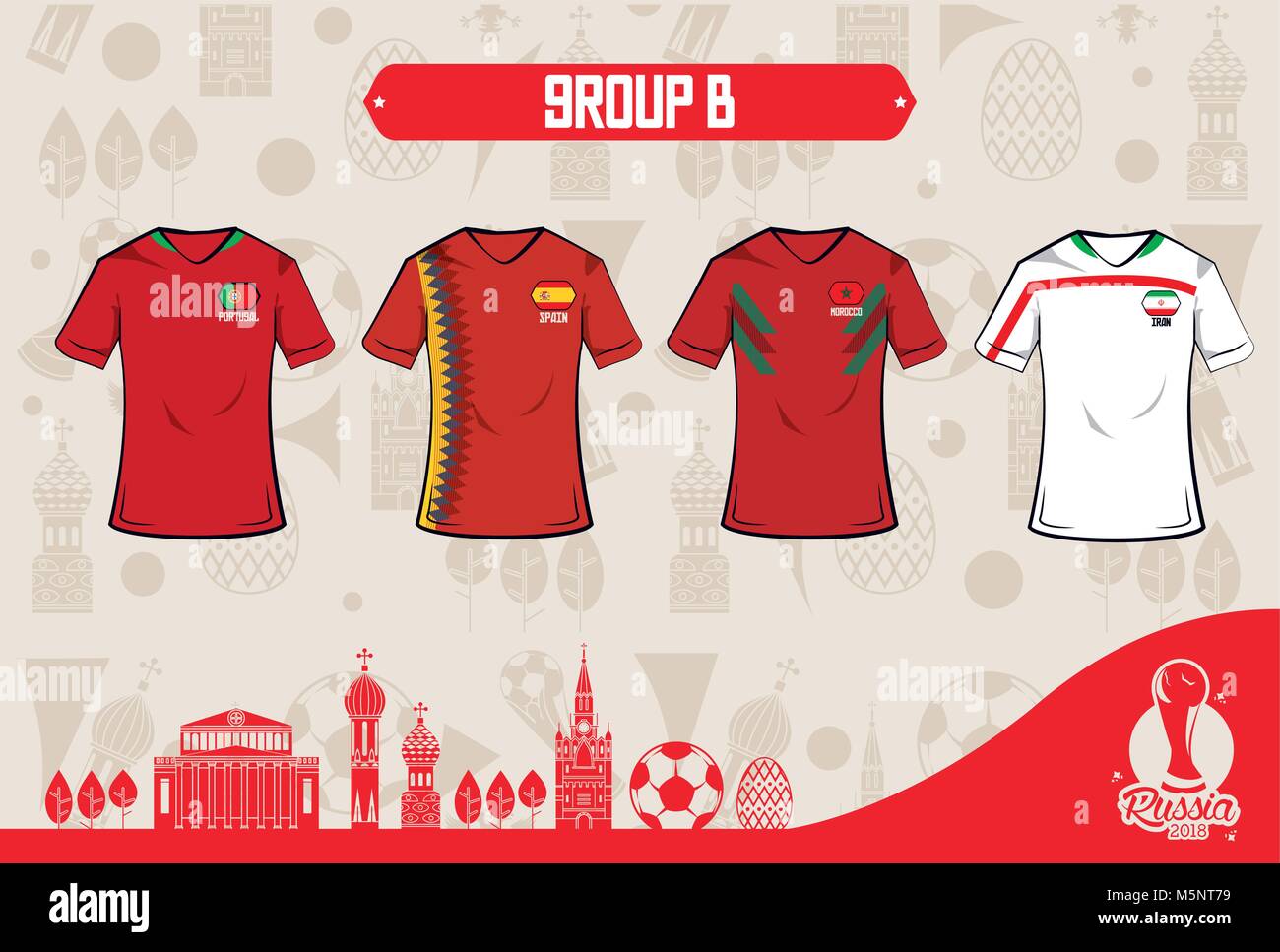 Sport calcio indossare la Russia 2018 Illustrazione Vettoriale