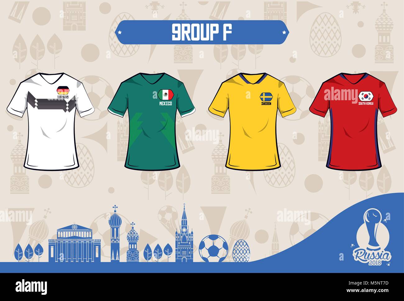 Sport calcio indossare la Russia 2018 Illustrazione Vettoriale