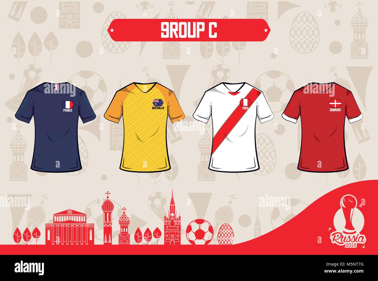 Sport calcio indossare la Russia 2018 Illustrazione Vettoriale