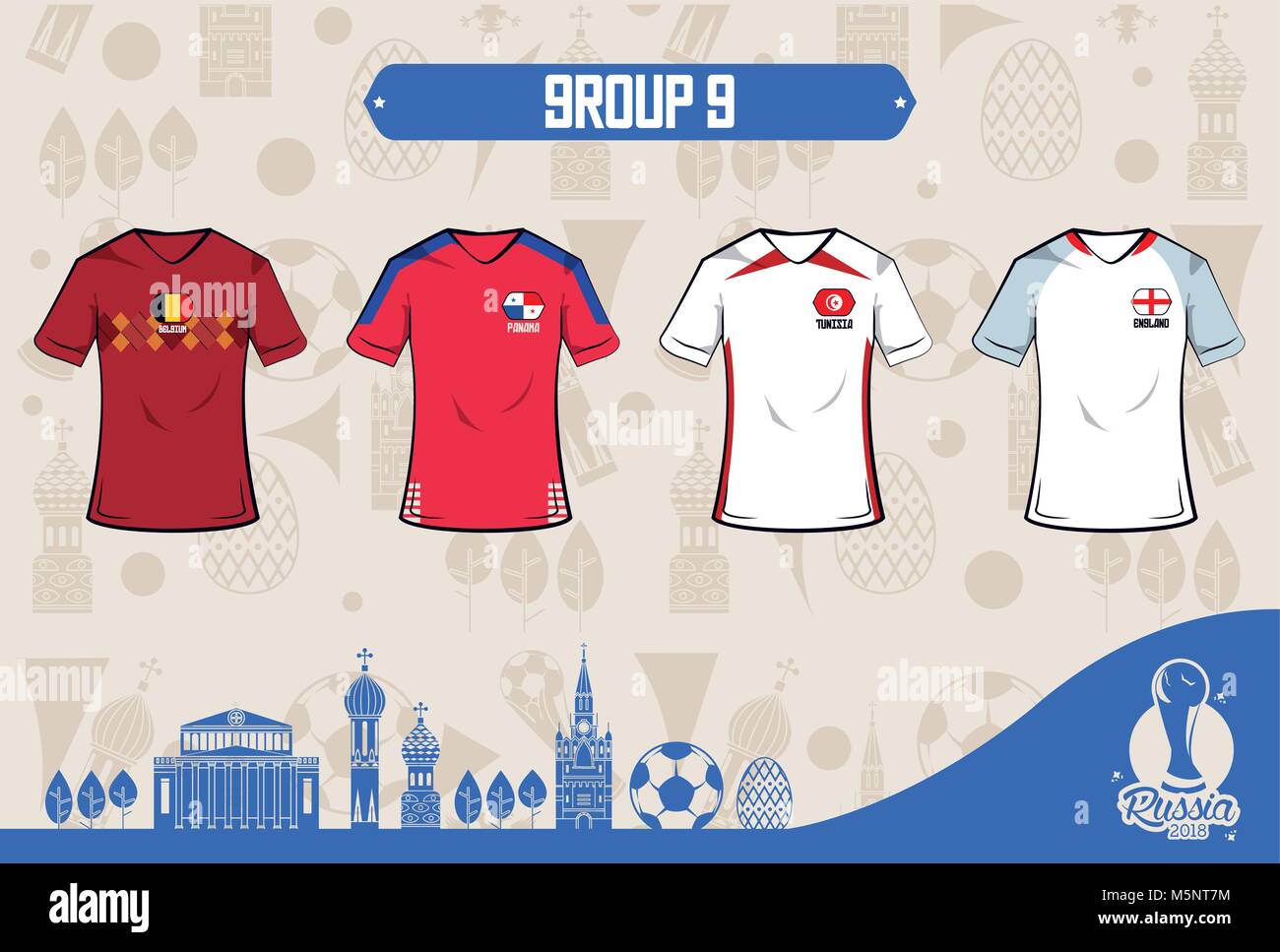 Sport calcio indossare la Russia 2018 Illustrazione Vettoriale