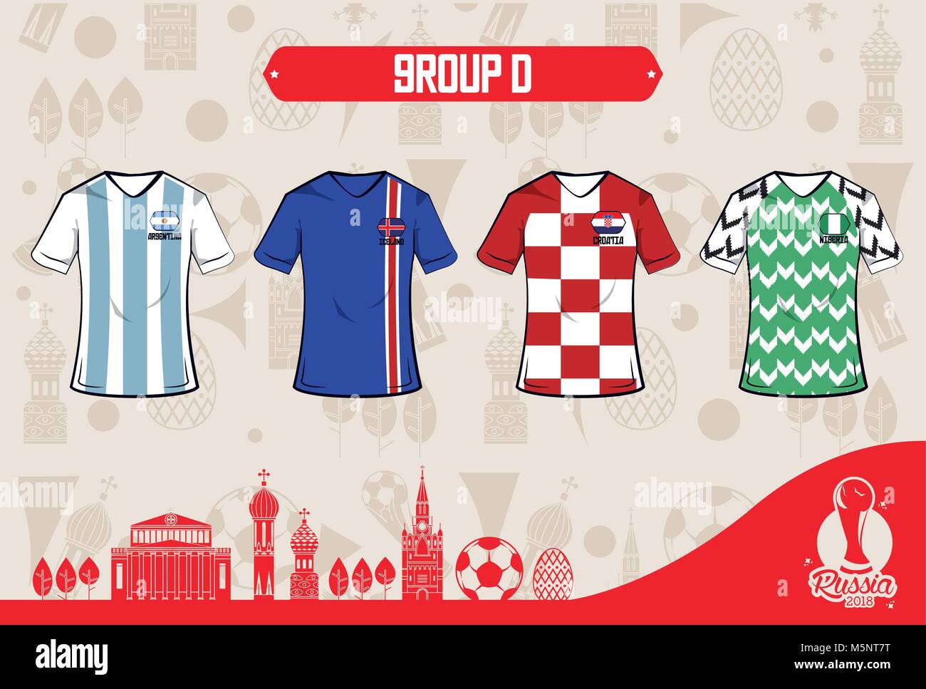 Sport calcio indossare la Russia 2018 Illustrazione Vettoriale